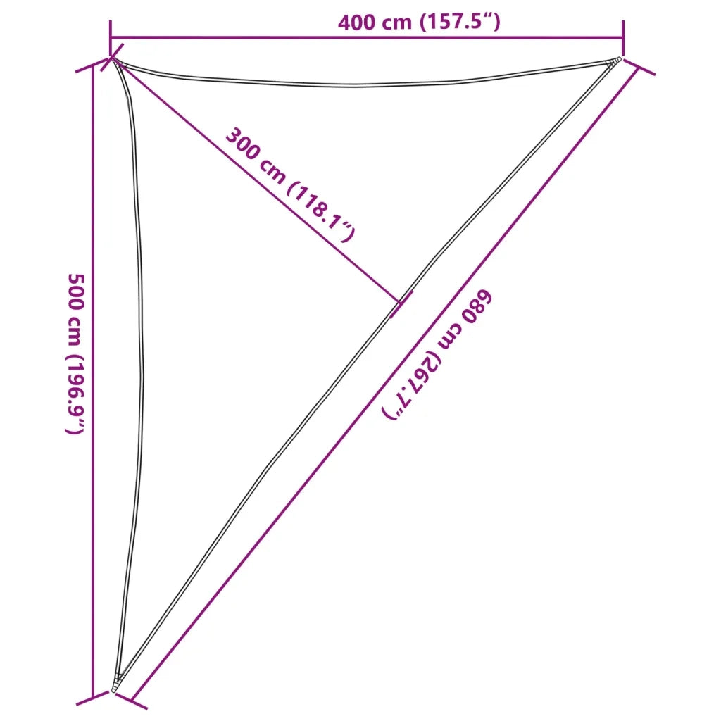 Vela Parasole 160 g/m² Verde Scuro 4x5x6,8 m in HDPE 311486