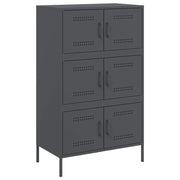 Buffet credenza cassettiera armadio mobile contenitore organizer cucina soggiorno salotto alto 68 x 39 x 113 cm acciaio antracite 02_0032211