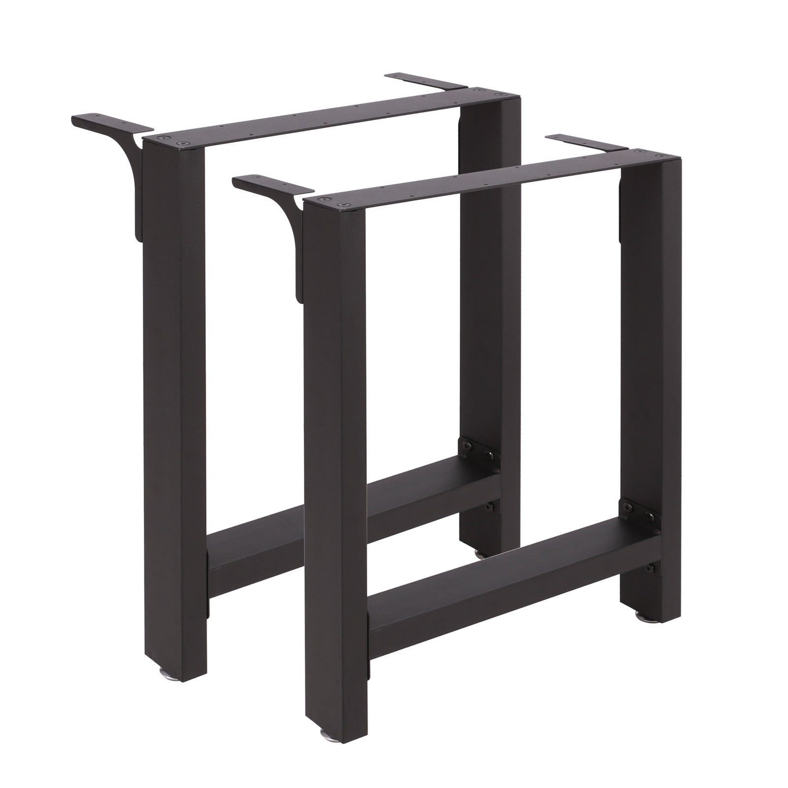 Base per tavolo 60x72 cm verniciatura a polvere in nero Gambe quadrate tavolino