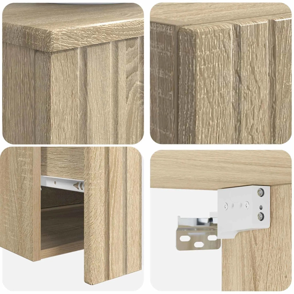 Set di mobili per il bagno 2 pz Rovere Sonoma 3406135