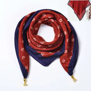 Stile pastorale, fresco ed elegante, 100 cm, sciarpa quadrata da donna in seta, foulard versatile, scialle