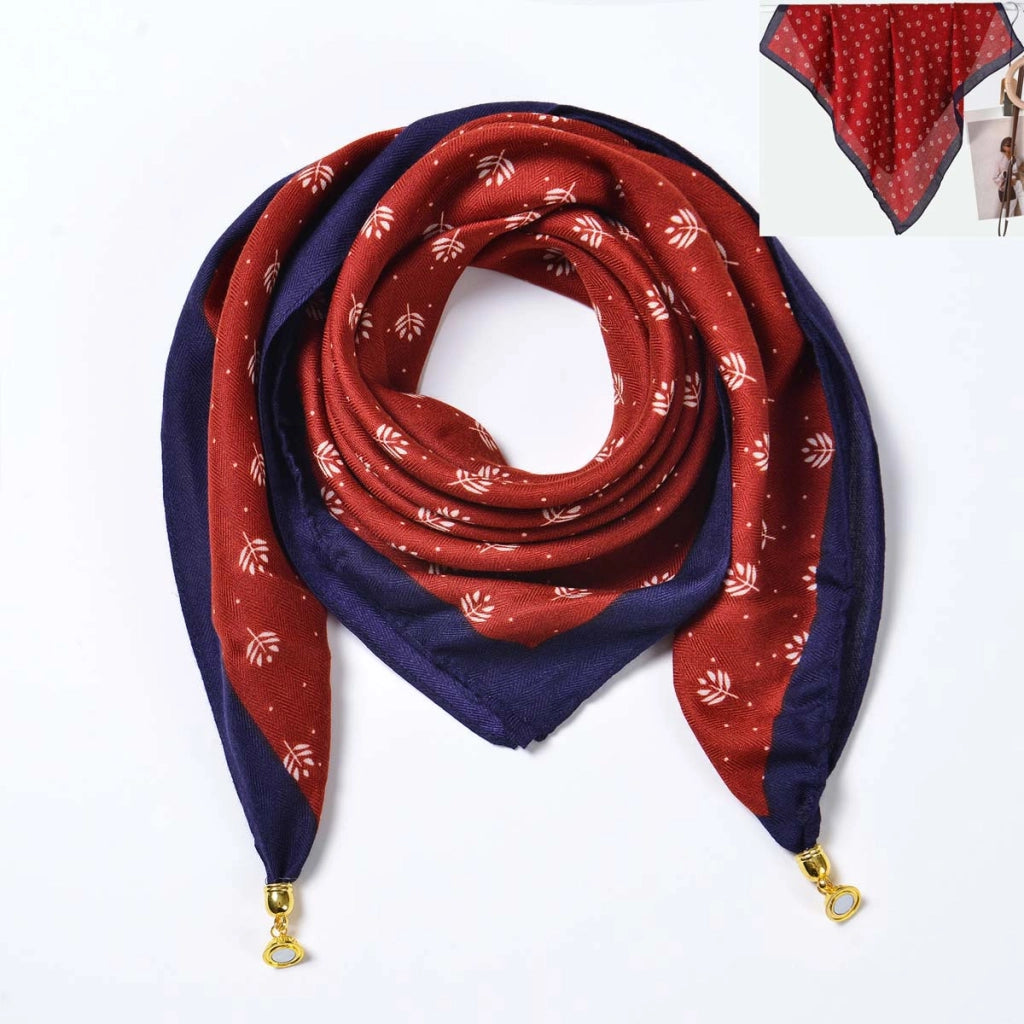 Stile pastorale, fresco ed elegante, 100 cm, sciarpa quadrata da donna in seta, foulard versatile, scialle