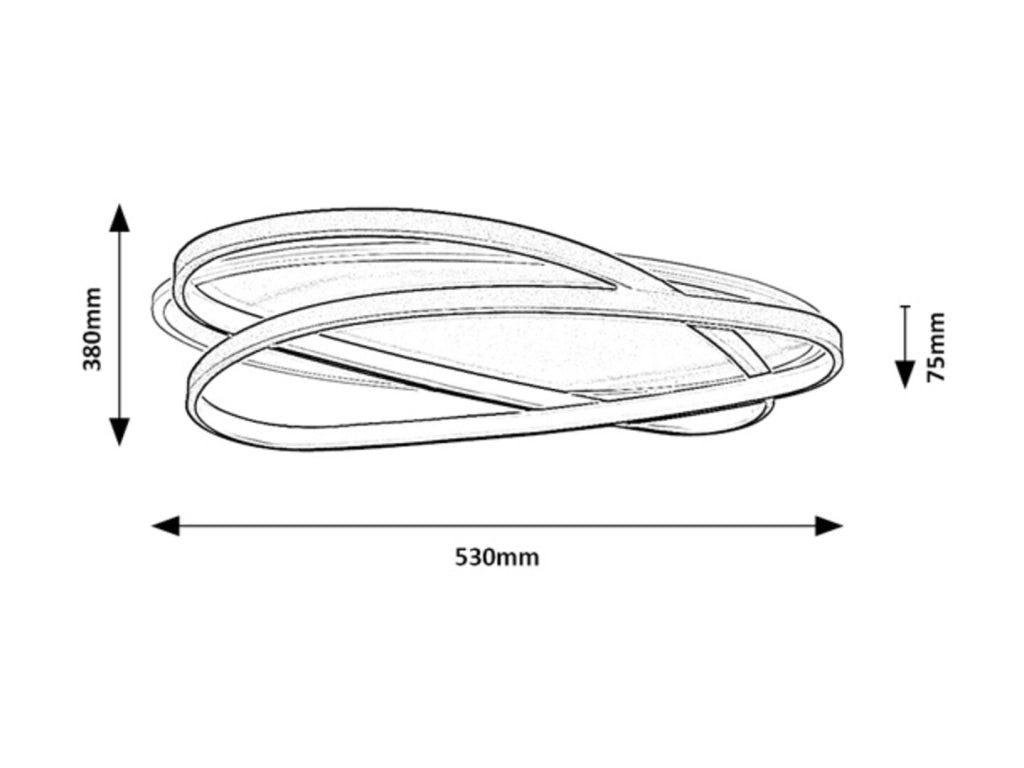 Plafoniera LED decorativa Brantiel 3 luci Rabalux nero/bianco