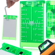Targa di Lettura Verde per Livella Laser Rosfix – Precisione Elevata, 10x7cm, 2 Magneti