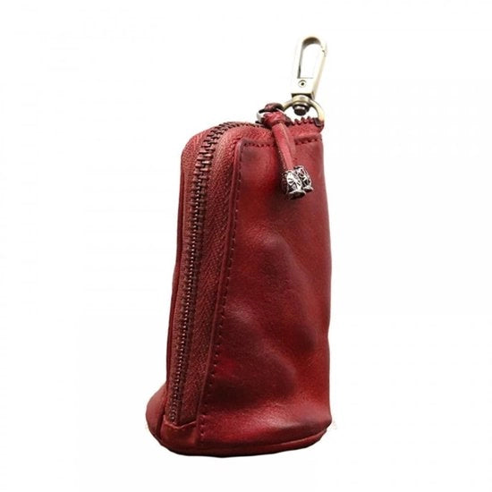 Sostegno per chiavi in design retro - Borsa in pelle - Cassetto per le chiavi - Formato compattibile 11x6x6cm - Pelle di alta qualità - Ideale come regalo