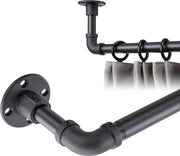 Gordino Industriale Adattabile per Soffitto e Parete, Nero, 81-216 cm, Per Diverse Stanze