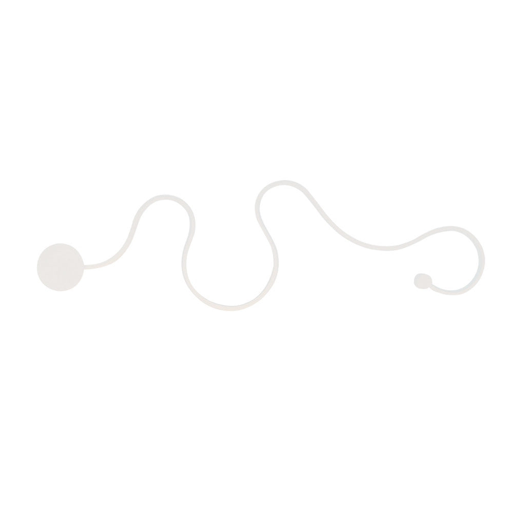 Trade Shop - Applique Da Muro Led 28w Design A Serpente Bianco Tonalità Luce 3in1 2240lm E69-b3c -