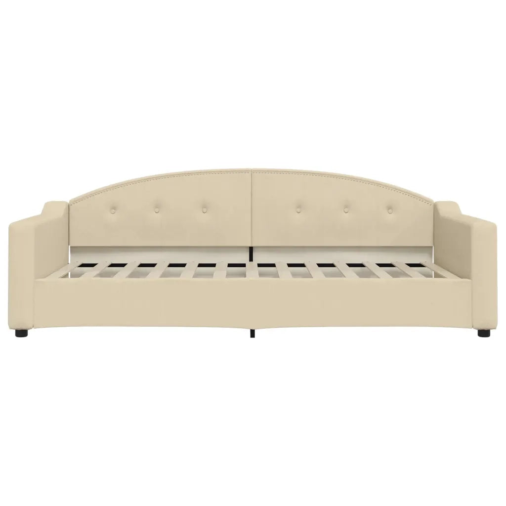 Divano Letto con Letto Estraibile-Sofa Letto-Daybed Crema 100x200 cm in Tessuto 361222