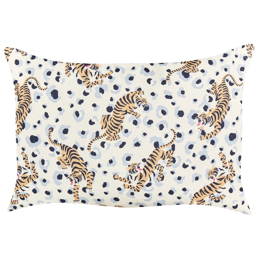 Set di 2 cuscini da giardino in poliestere multicolore 40 x 60 cm Cuscino da lancio rettangolare con motivo a tigre dal design moderno