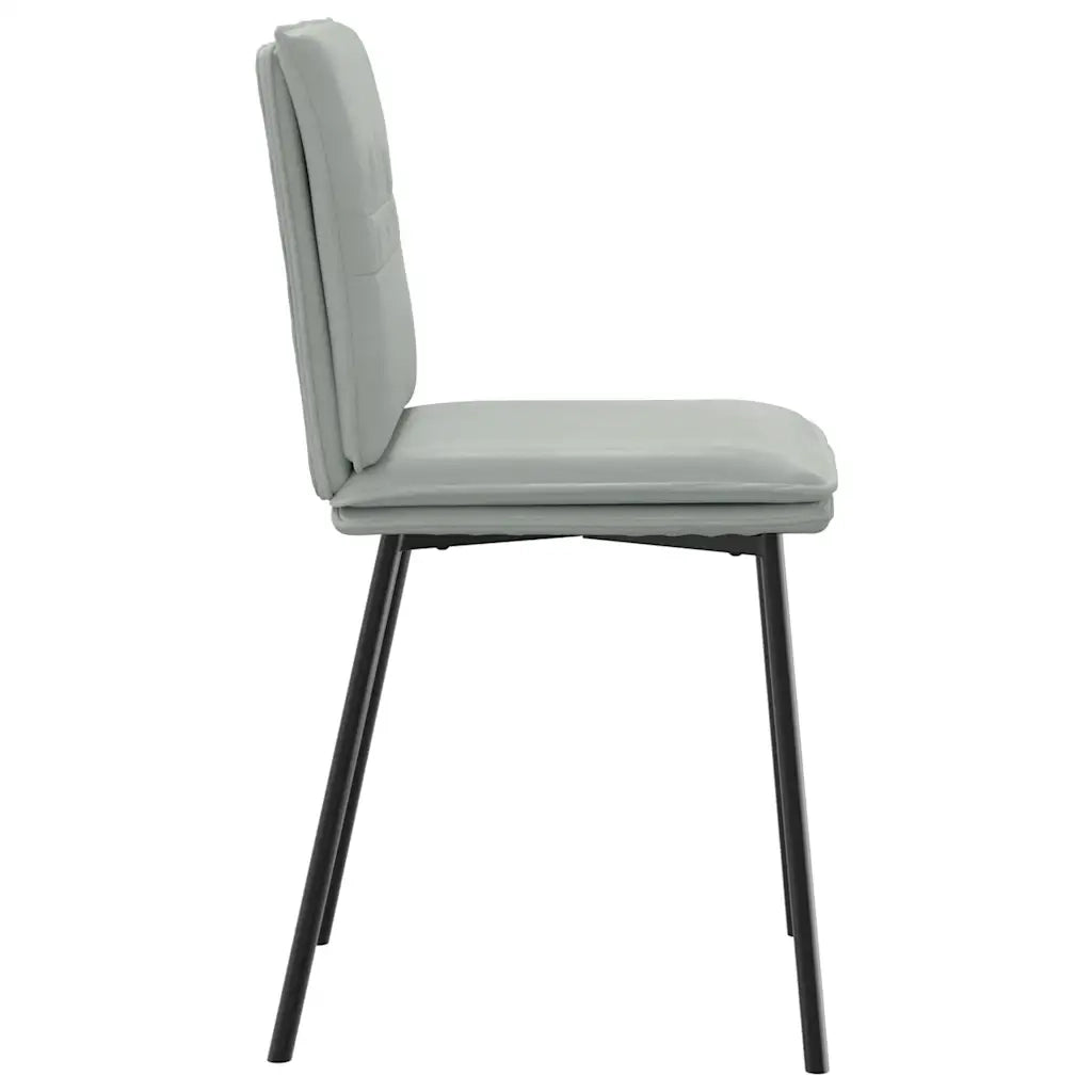 Sedie da Pranzo 4 pz Grigio Chiaro in Velluto 3315344