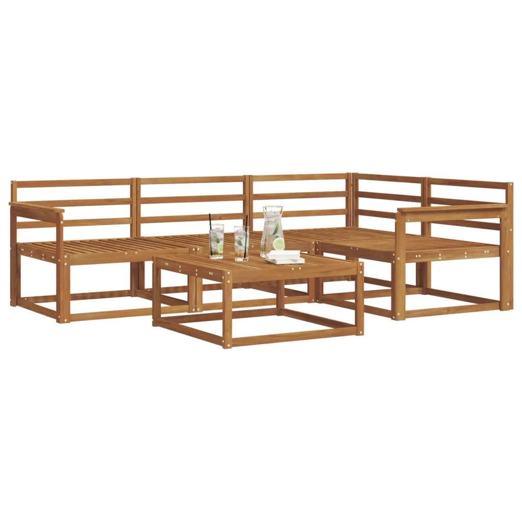 Set di divani da esterno 5 pcs Naturale