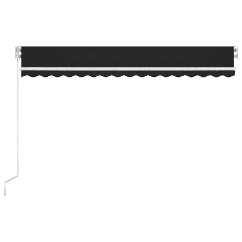 Tenda da Sole Retrattile Manuale con LED 400x350 cm Antracite 3068984