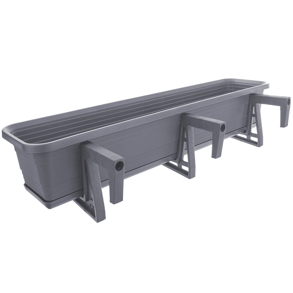 KADAX Fioriera da balcone, vaso da fiori, 80 cm, manici, supporto, ringhiera del balcone