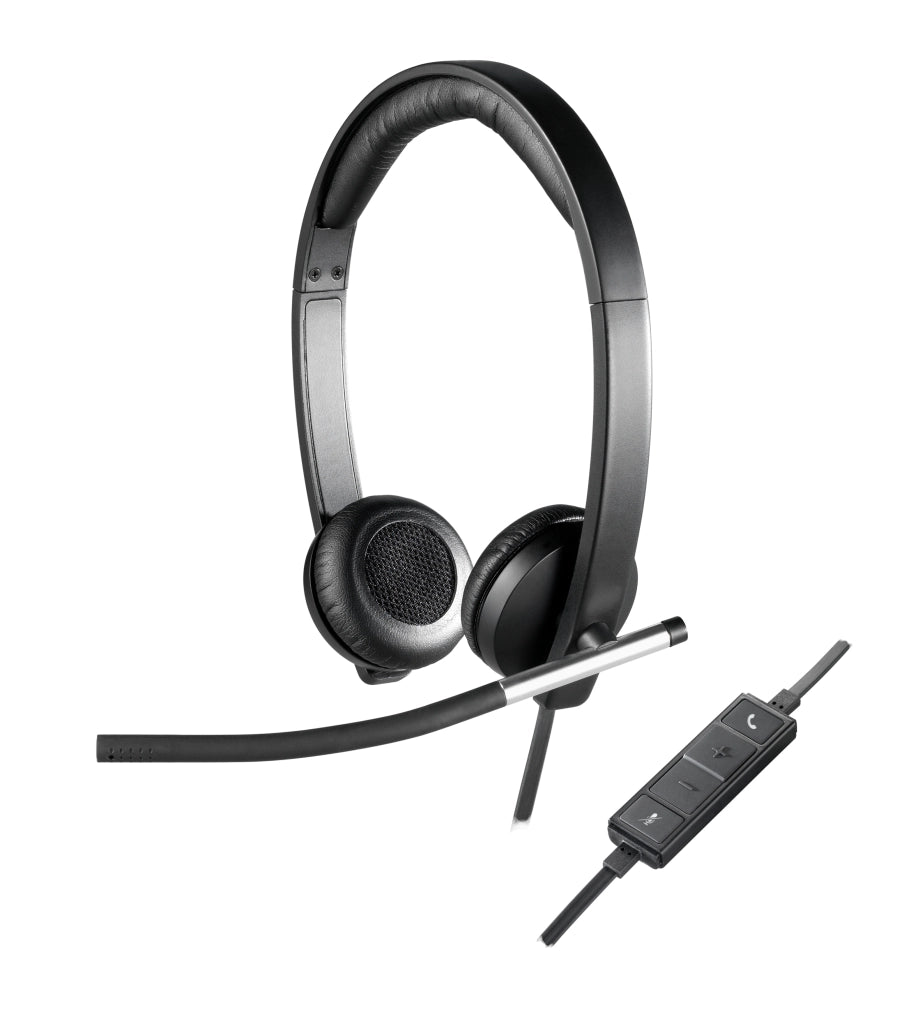 Logitech h650e auricolare cablato a padiglione ufficio usb tipo a nero, argento - 981-000519