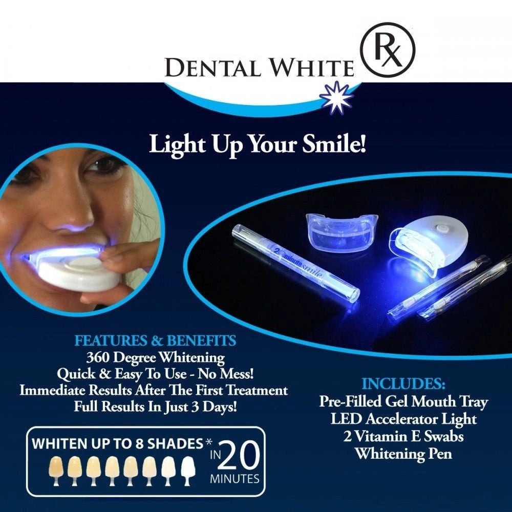 Trade Shop - Dispositivo Professionale Sbiancante A Led Denti Dental White Rx Sorriso Super -