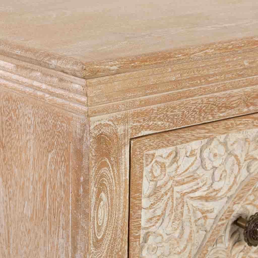 Credenza artigianale in legno a 4 cassetti 90x40x90h cm