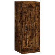 Armadietto a Muro | Mobile a Parete Rovere Fumo 34,5x34x90 cm in Legno Multistrato
