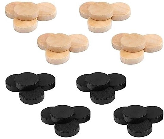 Accessori per giochi da tavolo - Set di pezzi di sostituzione in legno - 32 pezzi - Accessori per backgammon e giochi da tavolo - Portatile - 1,9 cm di diametro - Adatto per uso interno ed esterno - Pezzi di gioco in legno