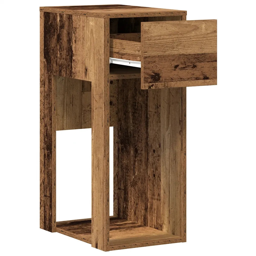 Supporto per Computer a Torre con Cassetto Antico 30x44x74 cm