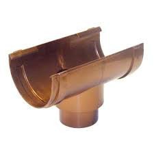 Gronda pvc color rame d.080 - gi unzione c scarico