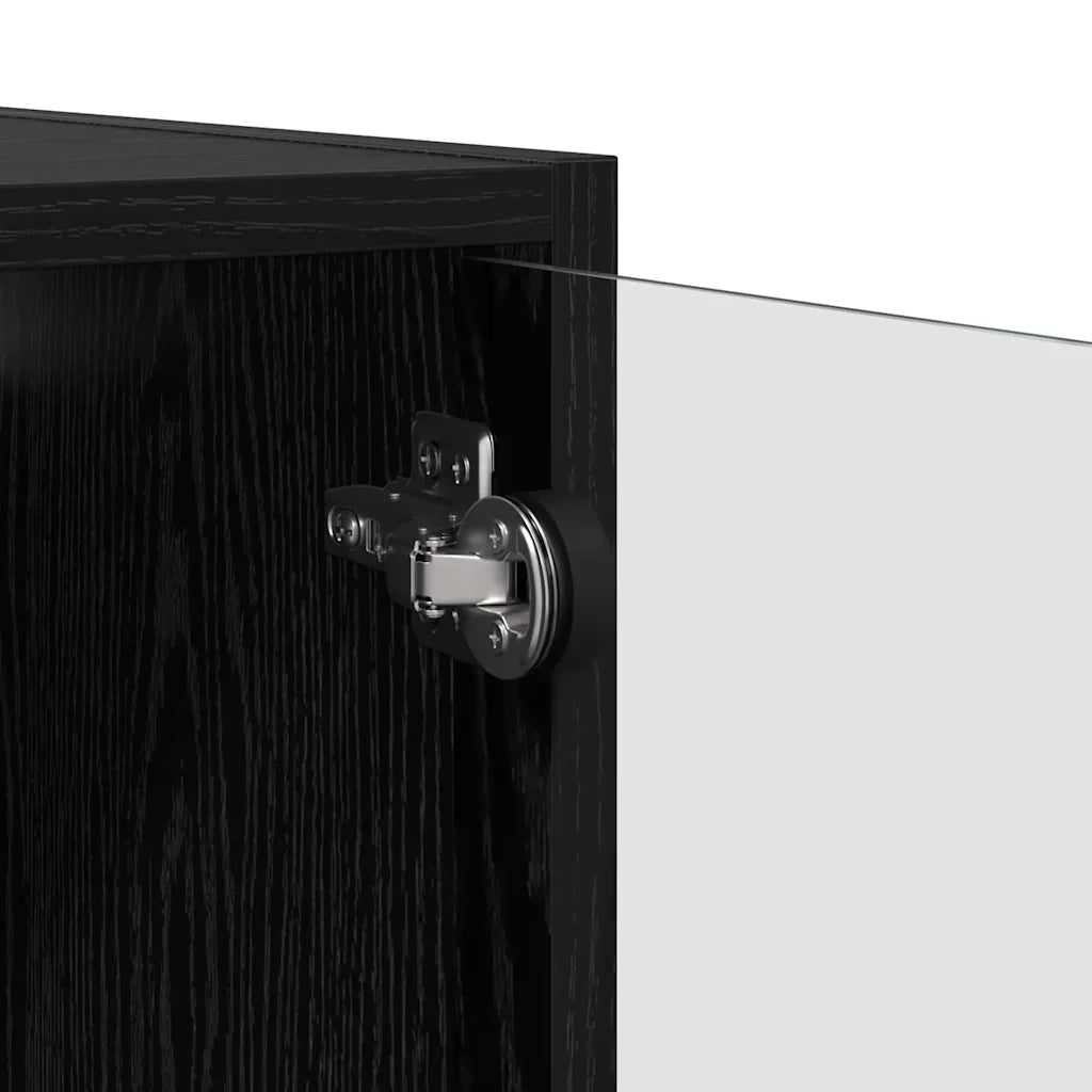 Armadi da Parete 2 pcs Rovere Nero 68 x 37 x 35 cm 882918