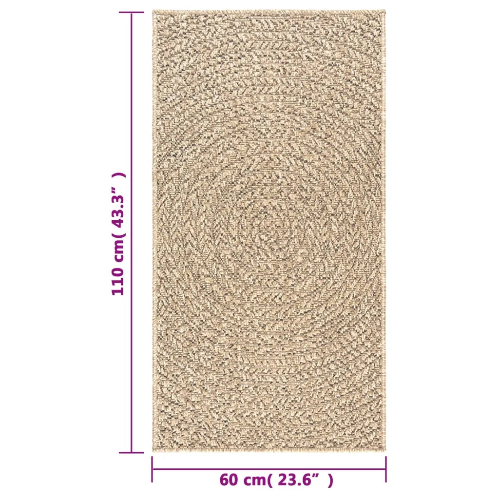 Tappeto del soggiorno | Tappeto ZIZUR 60x110 cm Aspetto Iuta per Interni ed Esterni