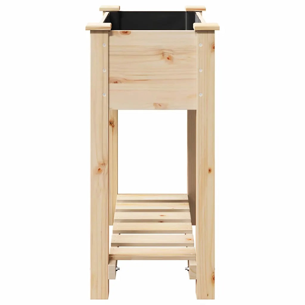Fioriere | Cassetta per fiori | Vaso da giardino con lo scaffale Beige 71 x 37 x 76,5 cm