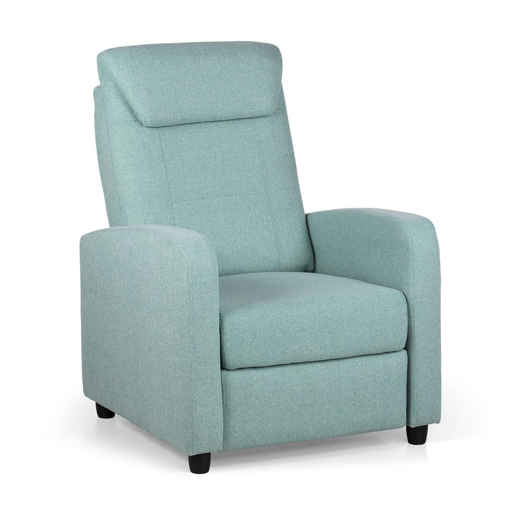 Poltrona Relax Reclinabile Manuale in Tessuto Marta Verde