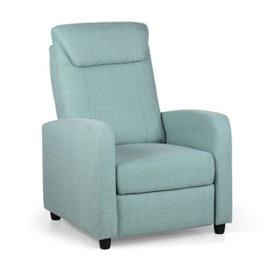 Poltrona Relax Reclinabile Manuale in Tessuto Marta Verde