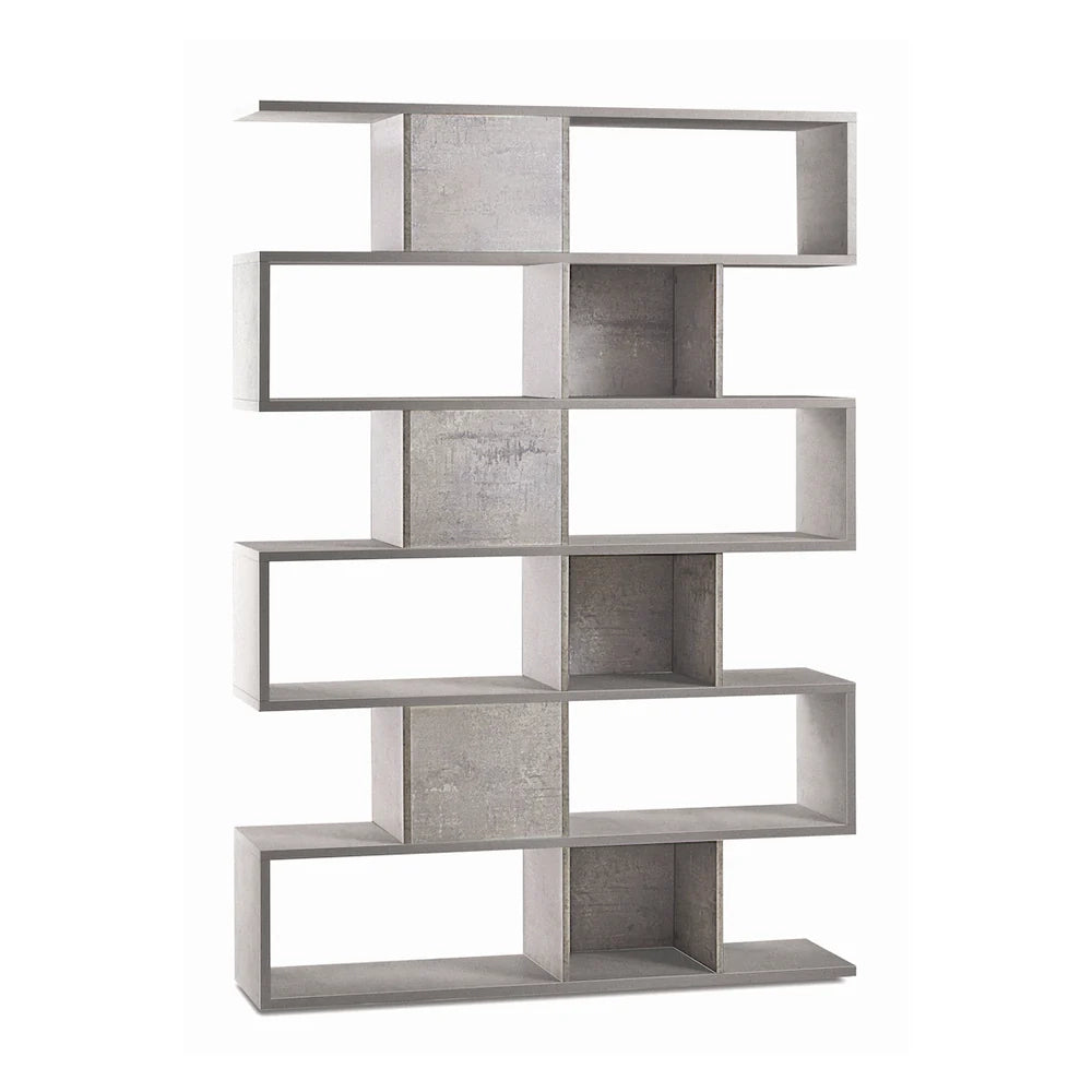 Libreria modulare 6 piani 150x37x215H cm in kit colore Cemento