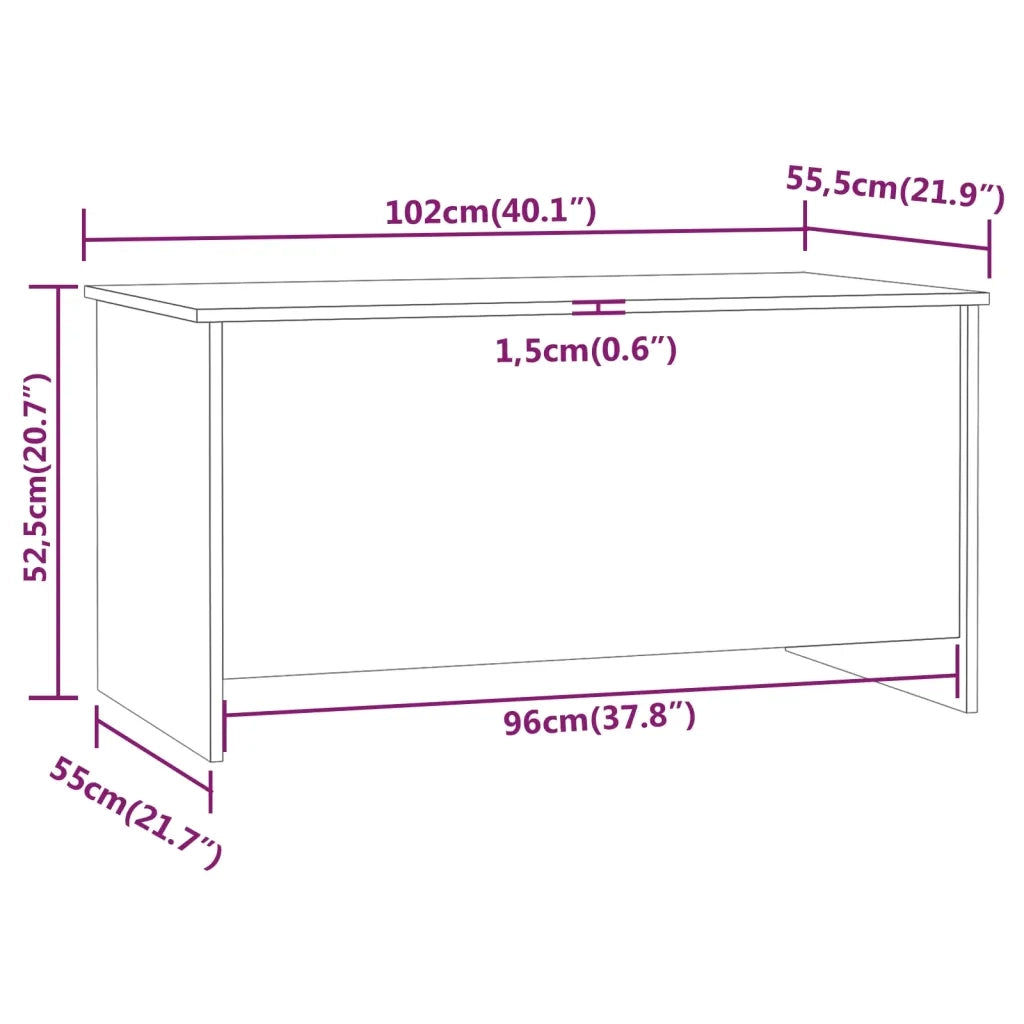 Tavolino da Salotto Bianco 102x55,5x52,5 cm Legno Multistrato cod mxl 19596