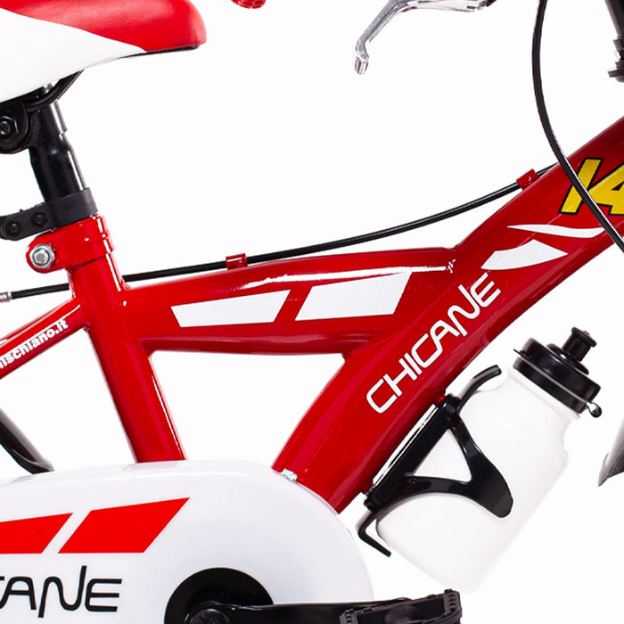 SCH CHICANE 14", bicicletta per bambini, adatta a bambini tra i 4 e i 6 anni, per altezza tra 100 e 120 cm, con campanel