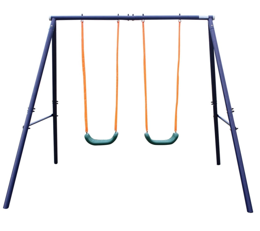 Altalena da esterno per bambini 3-8 anni blu e verde