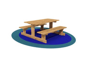 Set Robin Hood 1254 Giochipark tavolo picnic legno cm126x120x56h età 2-6