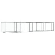 Trasportino per cani con porte 8 x 2 x 1,5 m acciaio zincato grigio 02_0041626