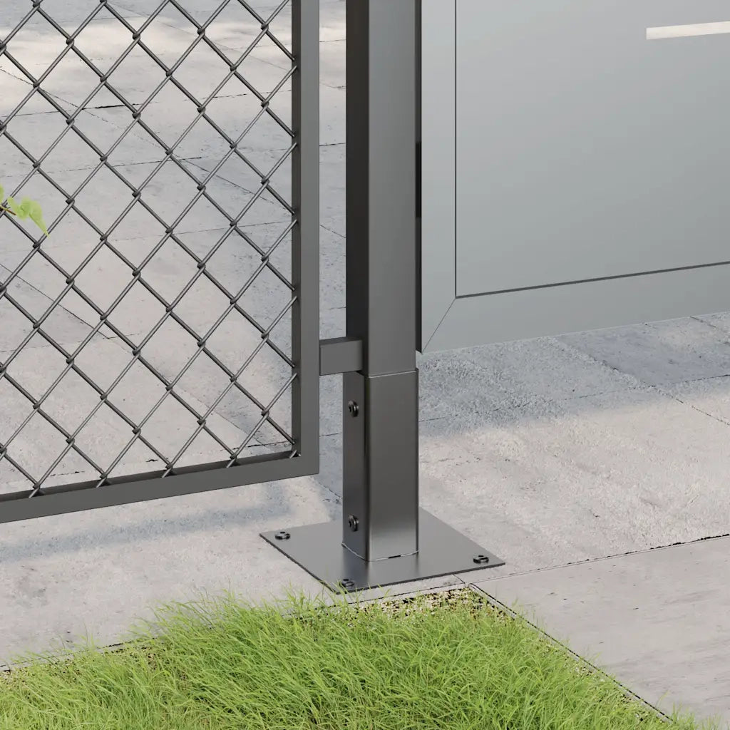 Basi per Pali Quadrati 4 pz 51x51 mm Acciaio Verniciato Polvere