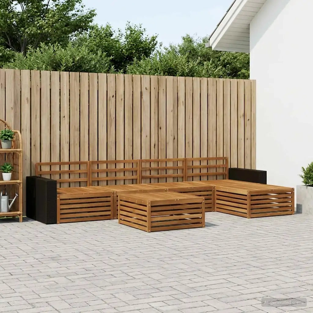 Set di divani da esterno 6 pcs Naturale 79 x 79 x 37 cm 3383272