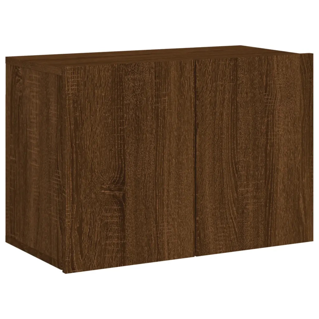 Mobile TV a Parete-Mobile TV a Muro Rovere Marrone 60x30x41 cm