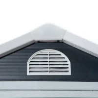 Casetta da Giardino Porta Attrezzi in Metallo e PP, 134x104x204 cm, Grigio