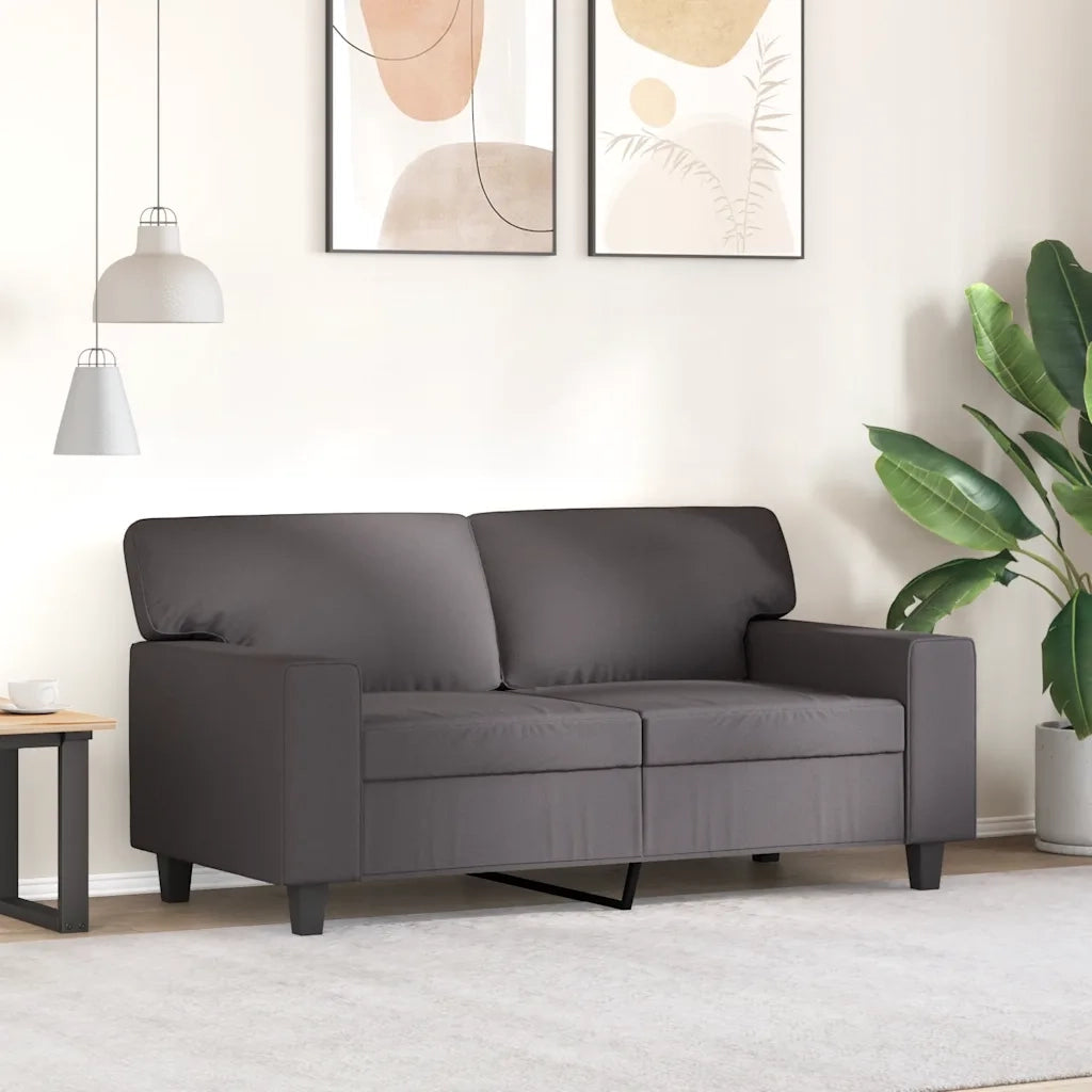 Divano a 2 Posti Grigio 120 cm in Similpellecod mxl 110043