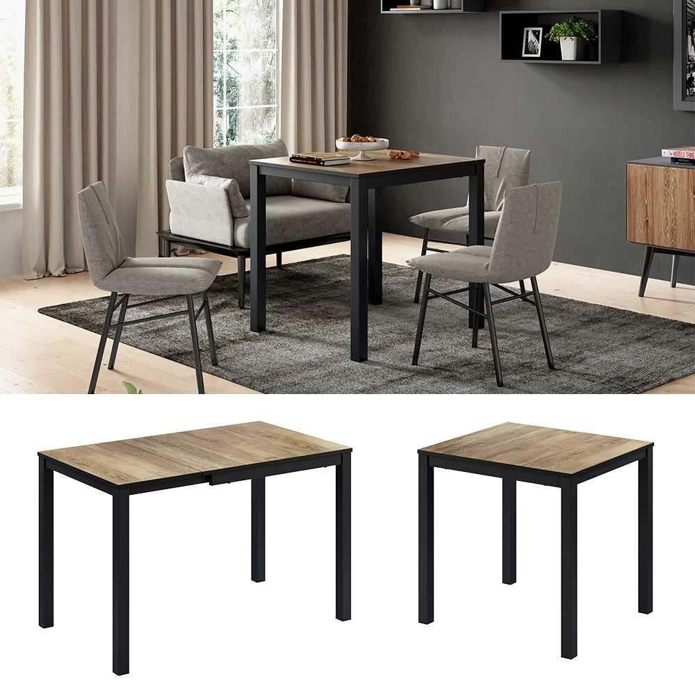Vicco Tavolo da pranzo Rovere rustico/antracite 120 x 70 cm Estensibile