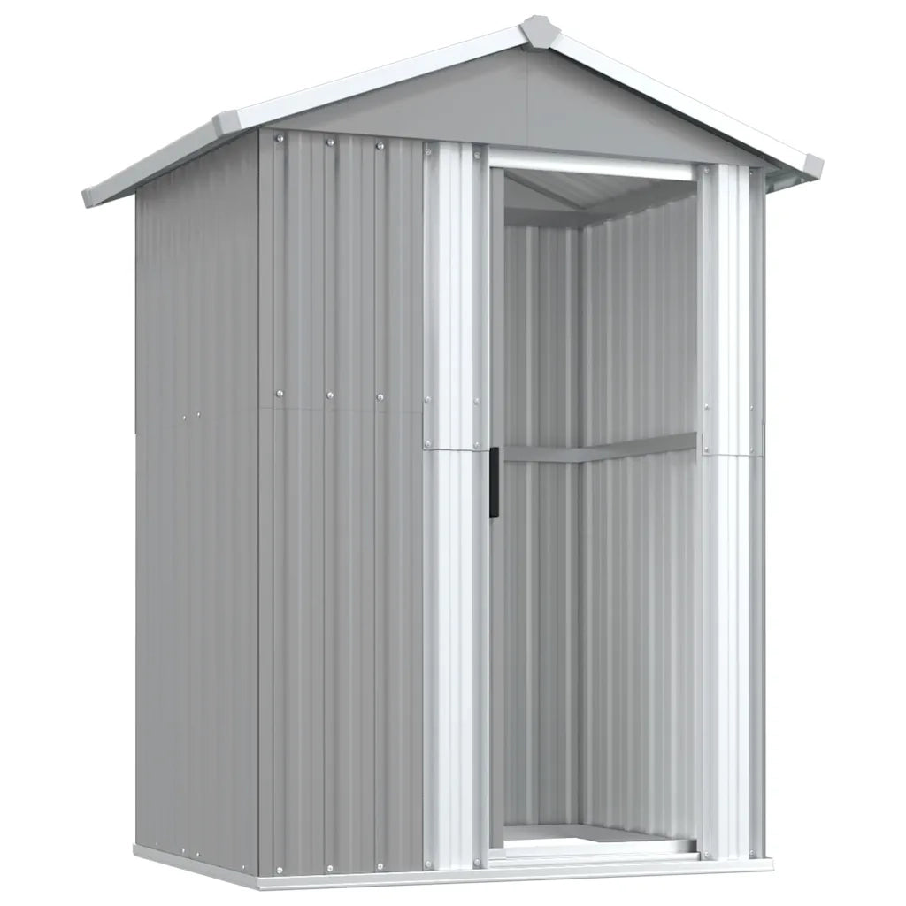 Capanno da Giardino Grigio 126x97,5x177 cm Acciaio Zincato 316234
