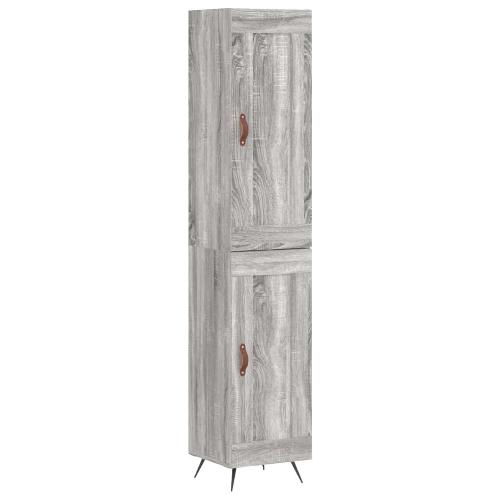 Buffet credenza cassettiera armadio mobile contenitore organizer cucina soggiorno salotto rovere Sonoma alto 34,5 x 34 x 180 cm legno ingegnerizzato grigio 02_0035321