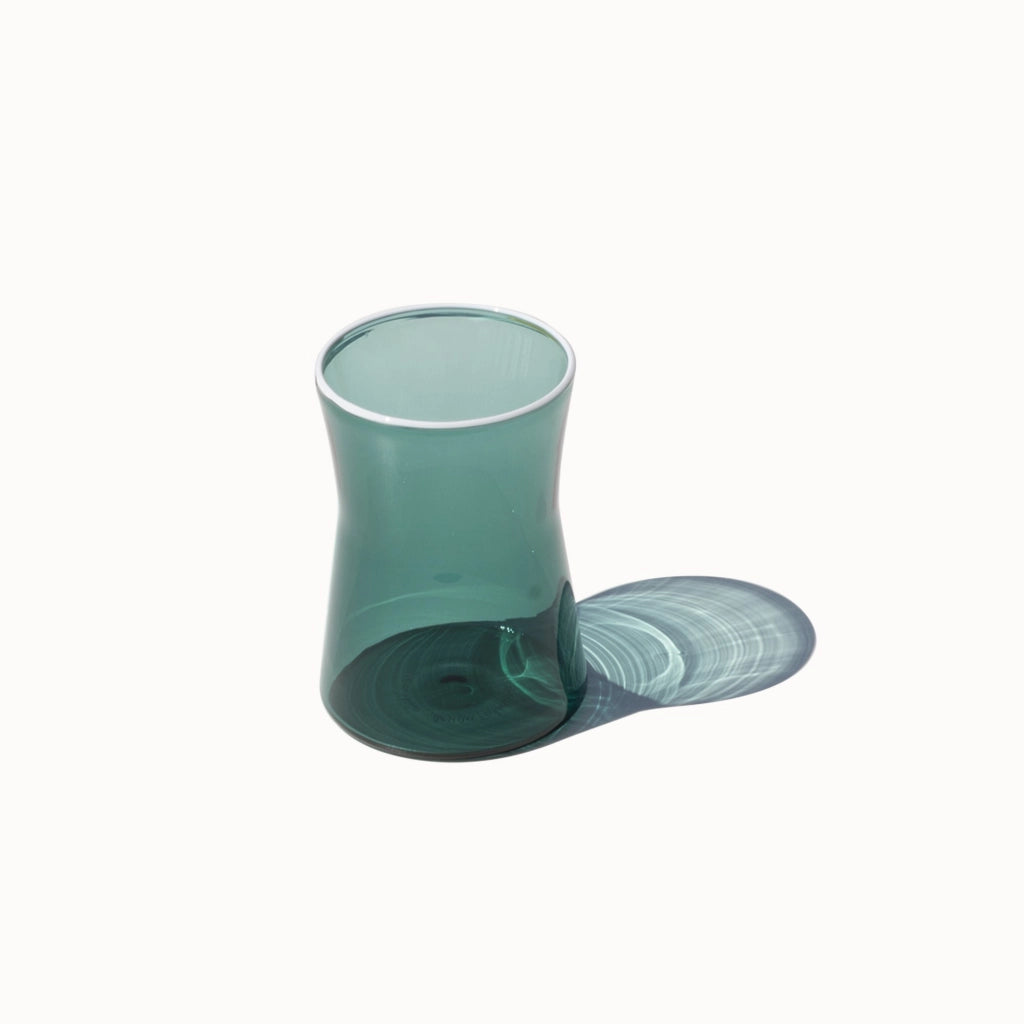 Zafferano Set 4 Bicchieri Tumbler Collezione Classy in Vetro Borosilicato Soffiato a Mano Colore Verde Lago per Servizi da Tavola Eleganti e Moderni