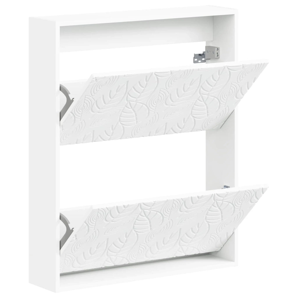 Mobiletto per Scarpe da Muro DELFT 71 x 17 x 86 cm Bianco 897075