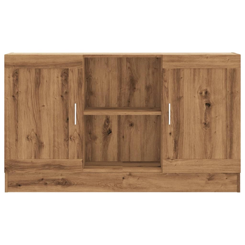 Buffet credenza cassettiera mobiletto mobile contenitore organizer per cucina soggiorno salotto fatto a mano 120 x 30,5 x 70 cm legno ingegnerizzato marrone 02_0030809