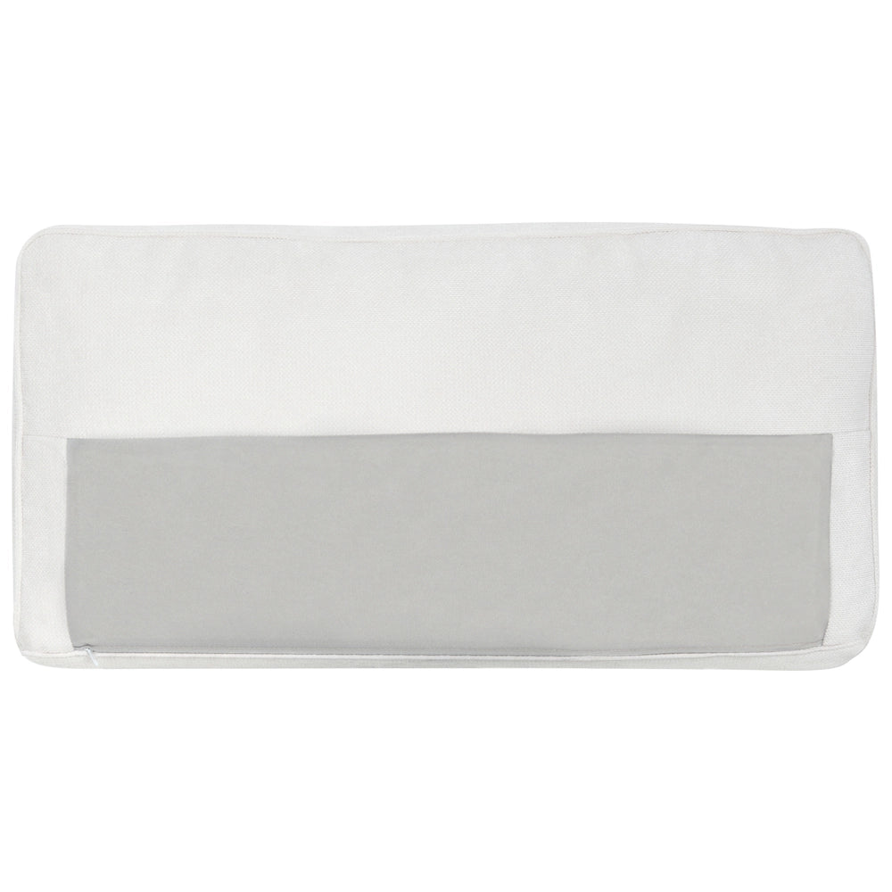 Divano a 3 posti in poliestere bianco sporco Divano da salotto minimalista Gambe nere Braccio a binario