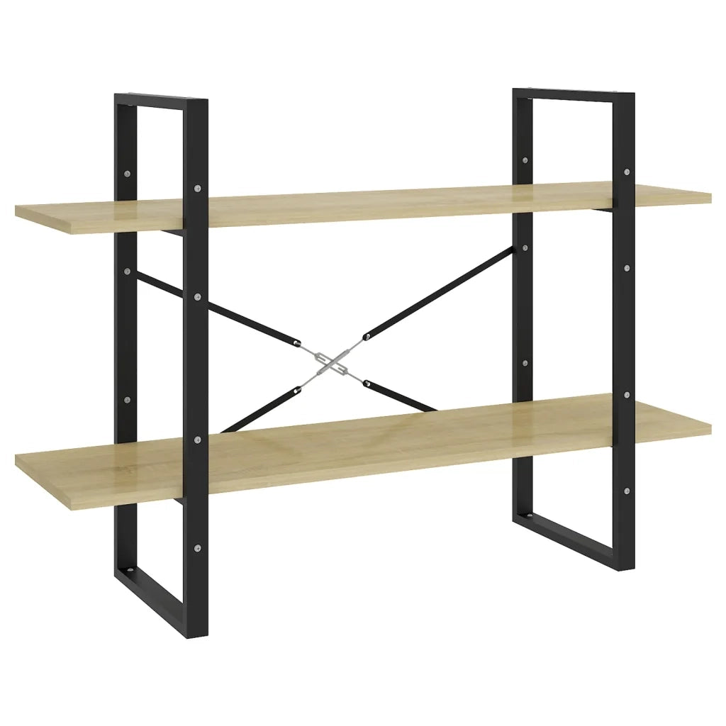 Libreria 2 Ripiani Rovere Sonoma 100x30x70 cm Legno Multistrato 806470