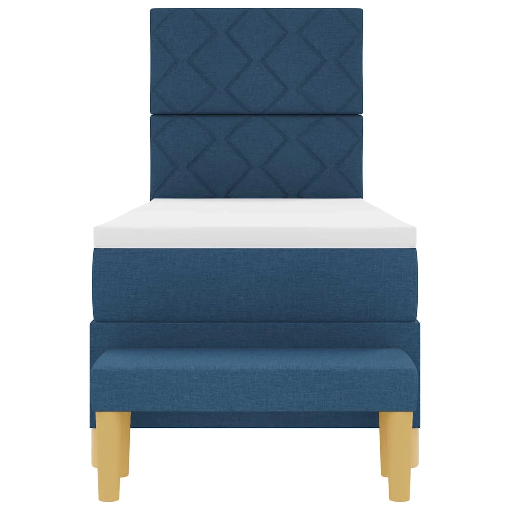 Letto a molle con materasso Blu 80 x 200 cm Tessuto 3344337