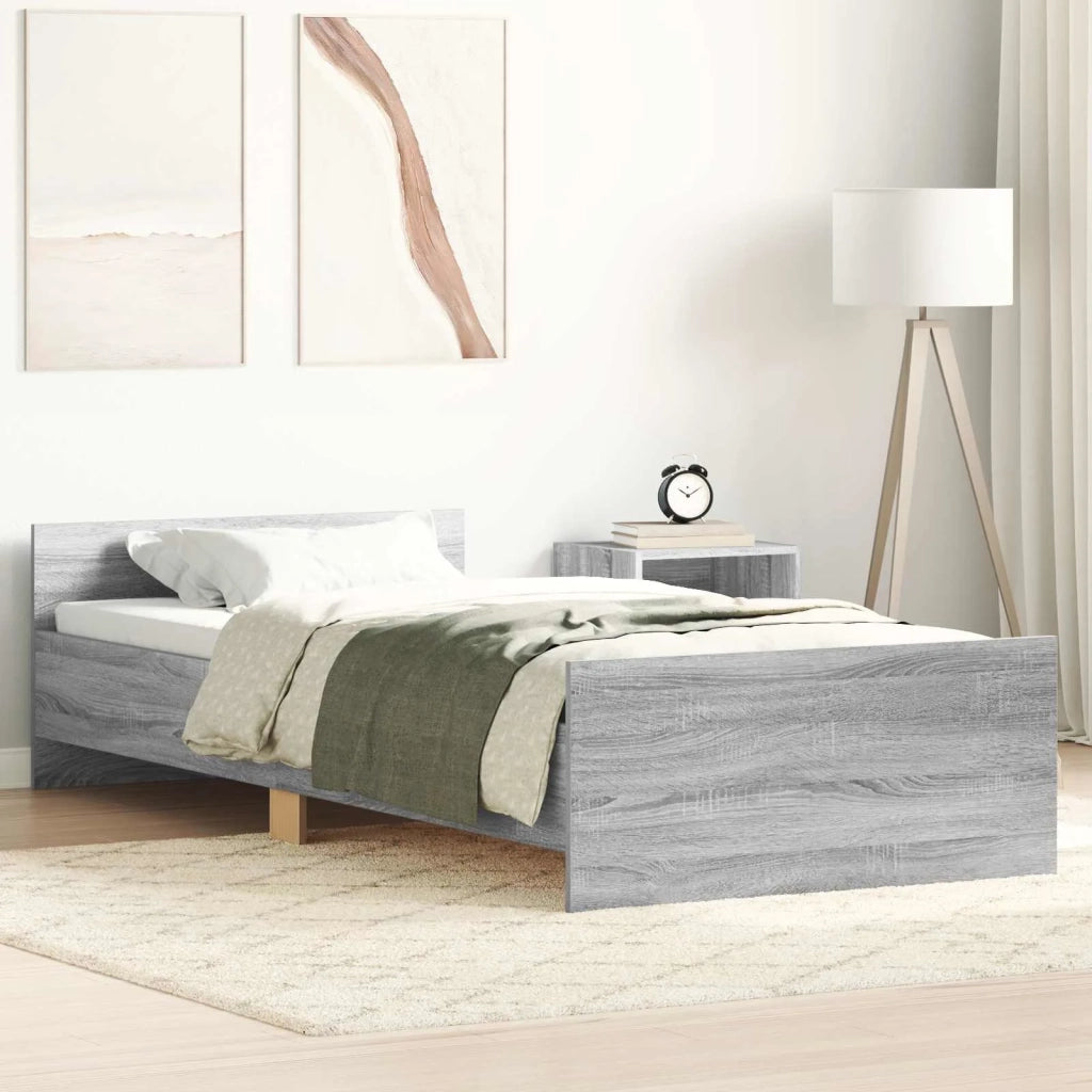 Struttura letto con testata Sonoma grigio 80 x 200 cm 8009031